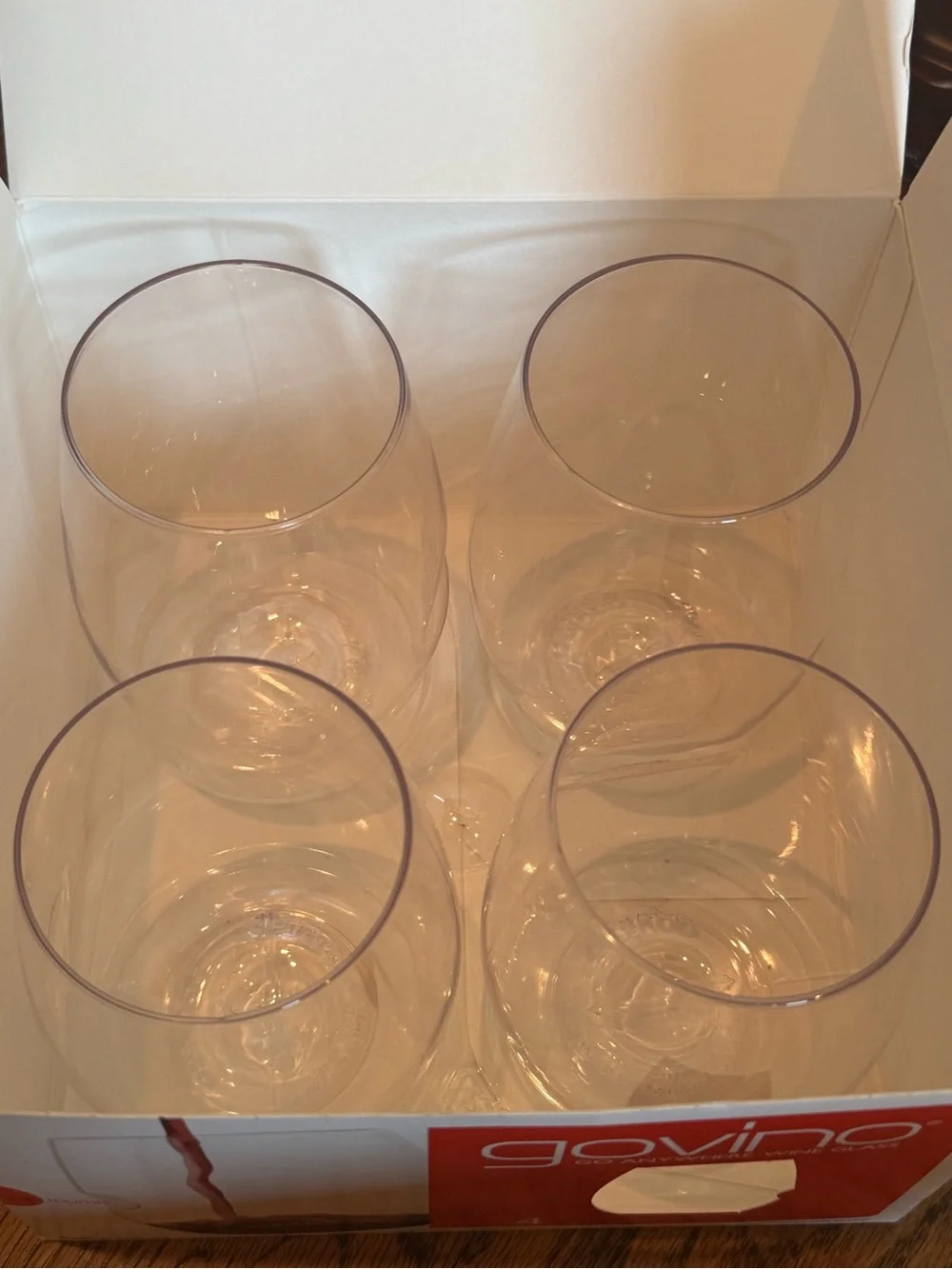 NIB Govino Go Anywhere Stemless Wine Glasses - Set of 4 (16 oz)